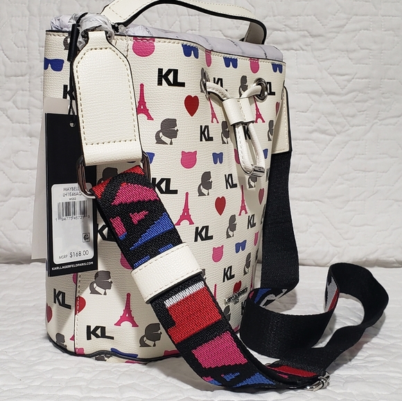 Karl Lagerfeld Maybelle Large Bucket Crossbody - Picture 2 of 3